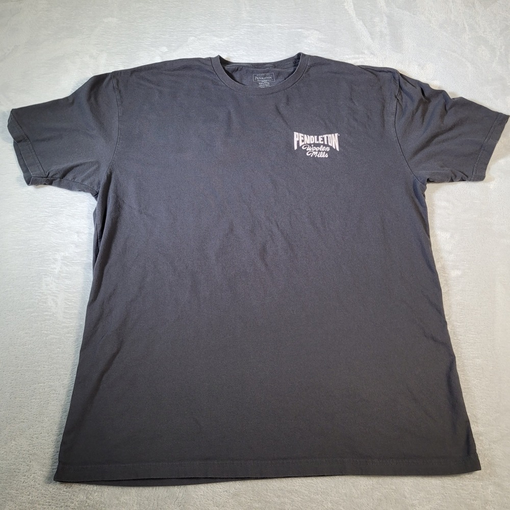 Pendleton T-Shirt Mens XXL Gray Woolen Mills Bronco Graphic Cotton Tee
